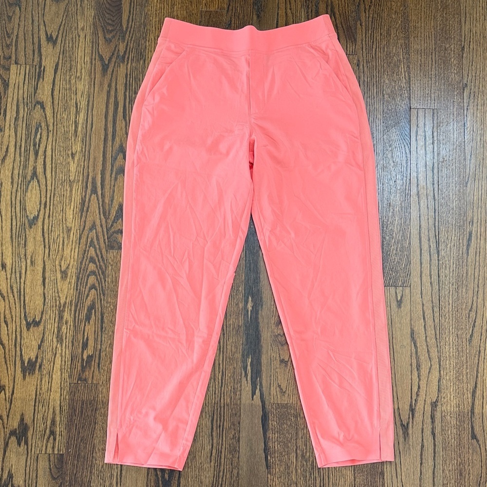 Athleta Women’s 8 Salmon Coral Track Pants Stretch Waist Active Workout Running